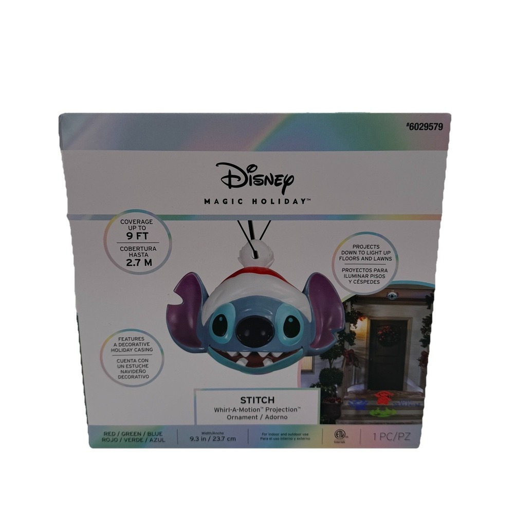 Disney Stitch Projection Ornament Whirl a Motion Hanging Gemmy Lilo NEW IN BOX - Picture 1 of 2